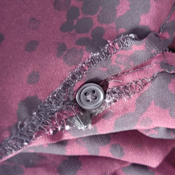 George Sheer high-low Quarter Button Top sz XL - Picture 5 of 5